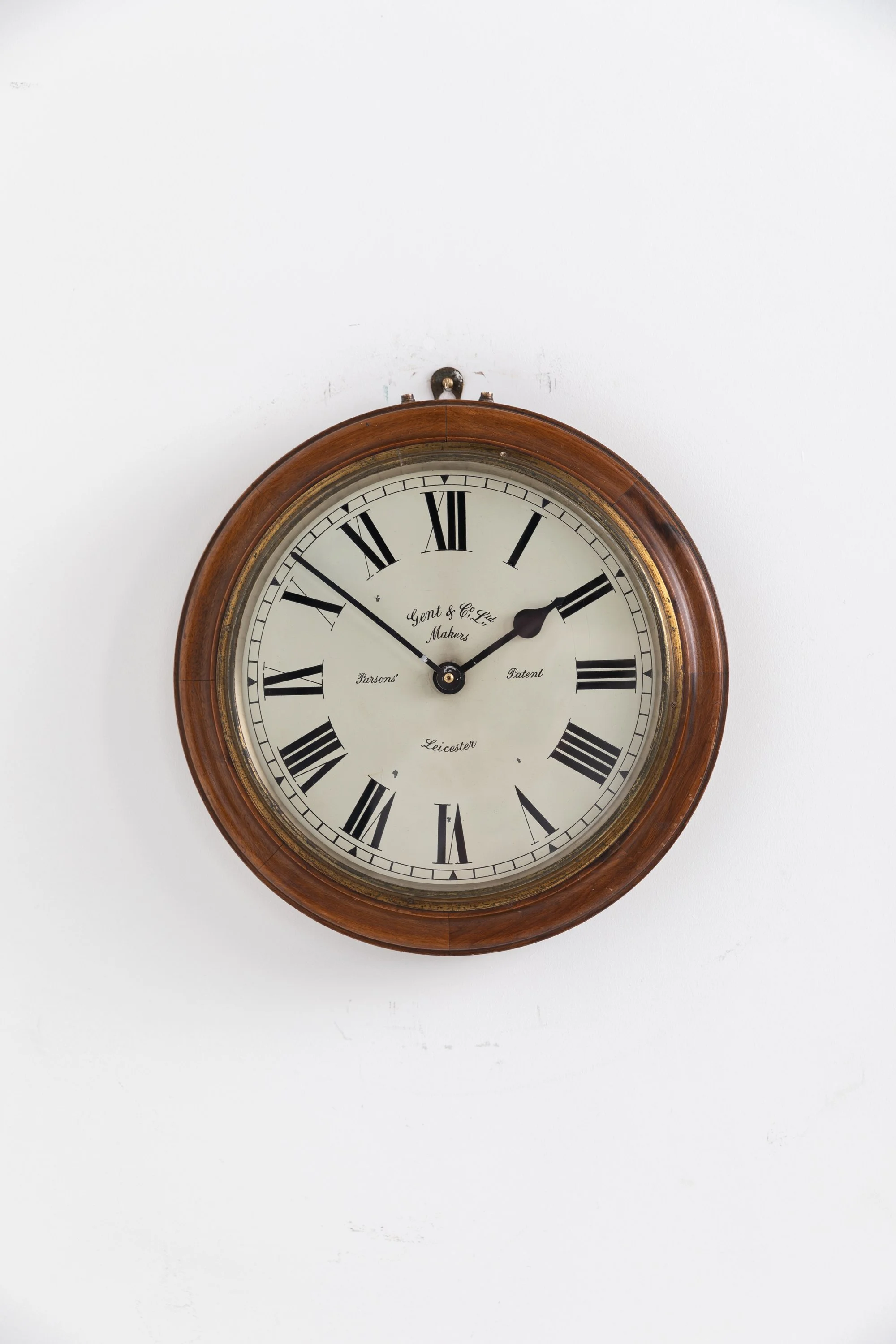 Early Wooden Gents of Leicester Clock — Antiques Workshop